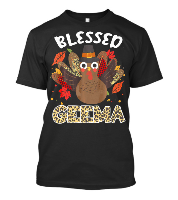 Blessed Geema Turkey Thanksgiving Grandma T-Shirt