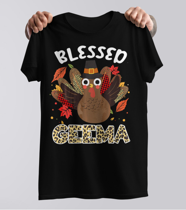 Blessed Geema Turkey Thanksgiving Grandma T-Shirt