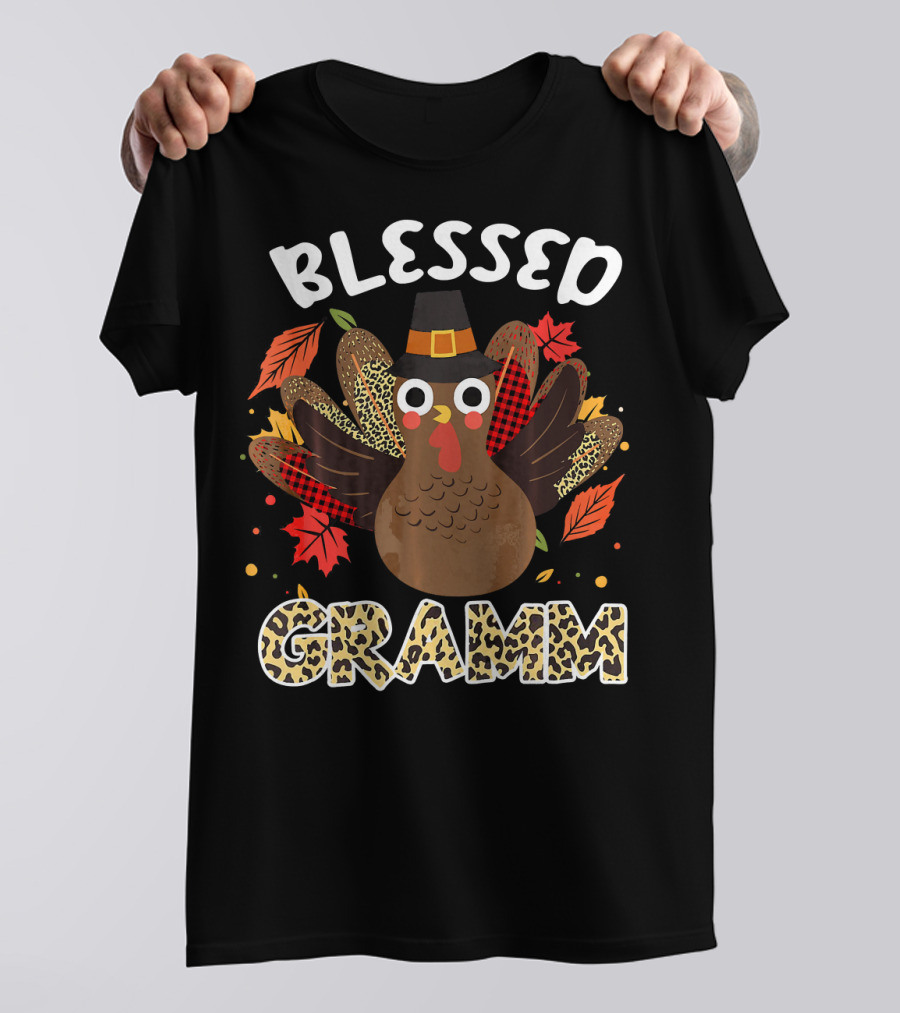 Blessed Turkey Gramm Autumn Thanksgiving T-Shirt