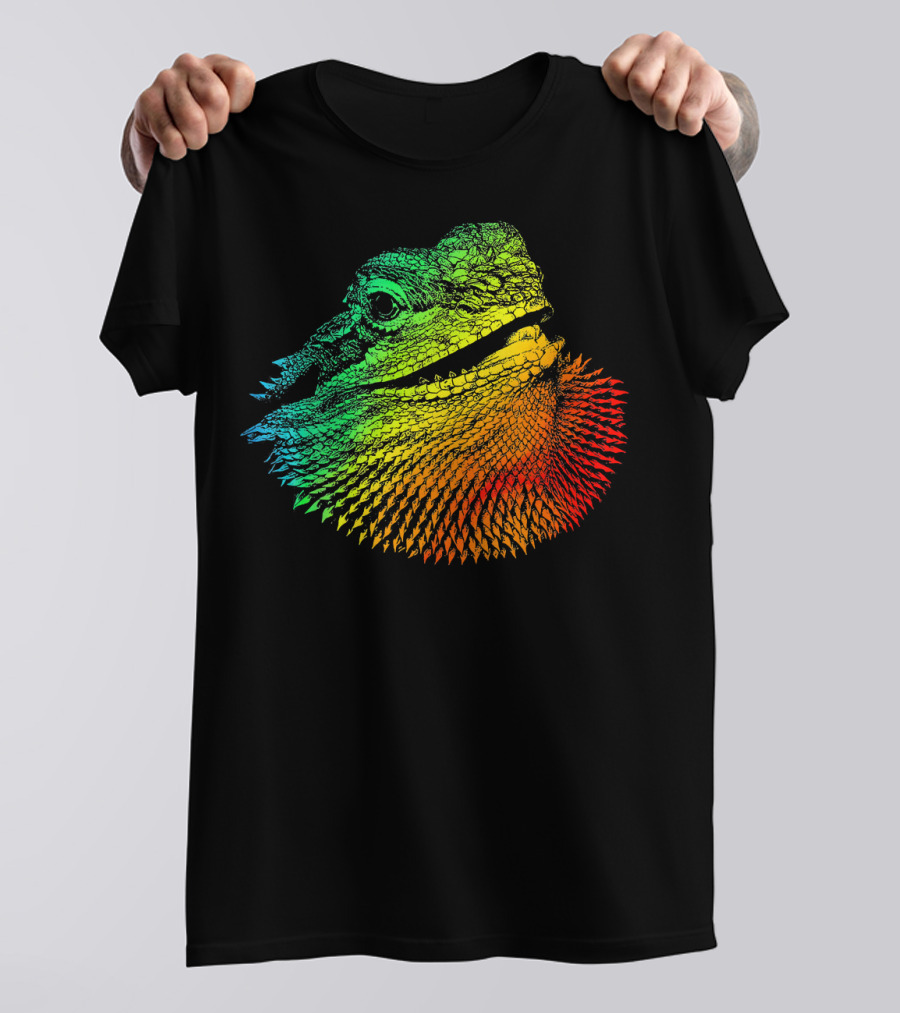 BEARDED DRAGON Rainbow Colors T-Shirt
