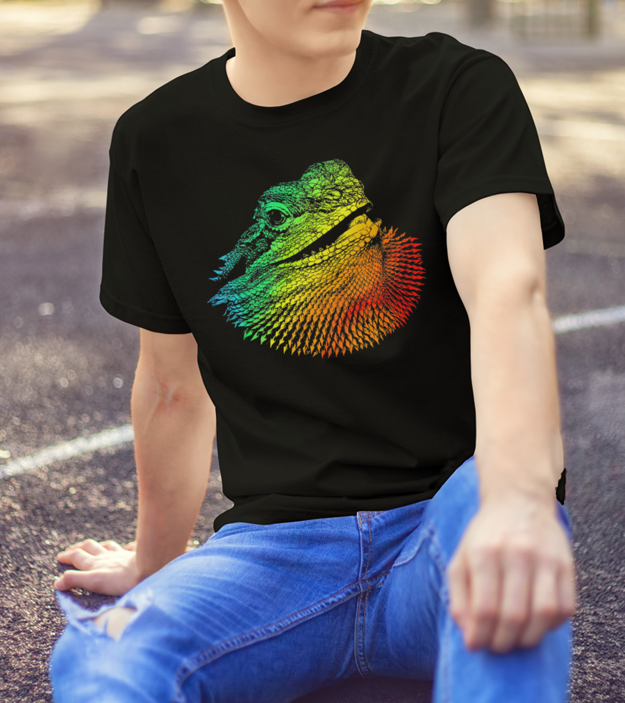 BEARDED DRAGON Rainbow Colors T-Shirt