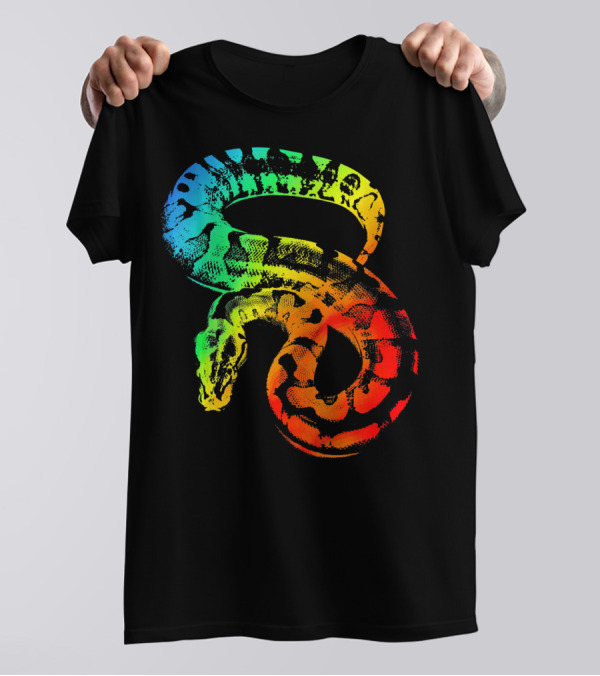BALL PYTHON Vibrant Colorful Rainbow T-Shirt