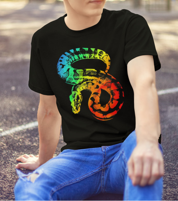 BALL PYTHON Vibrant Colorful Rainbow T-Shirt