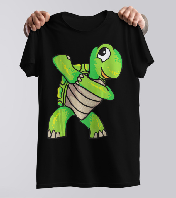 Dabbing Turtle Cool Striking Tortoise Fun Dance Moves T-Shirt
