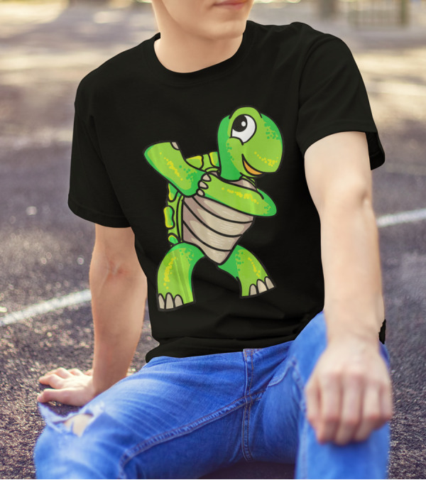 Dabbing Turtle Cool Striking Tortoise Fun Dance Moves T-Shirt