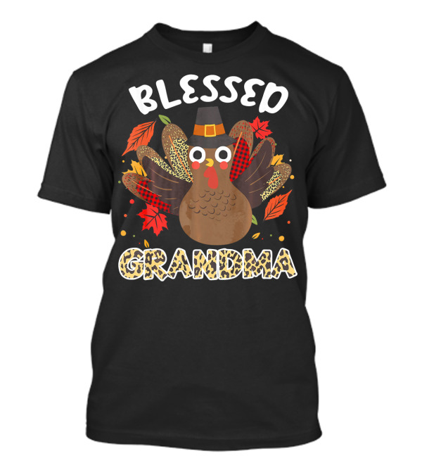 Blessed Grandma Thanksgiving Turkey Grandma T-Shirt