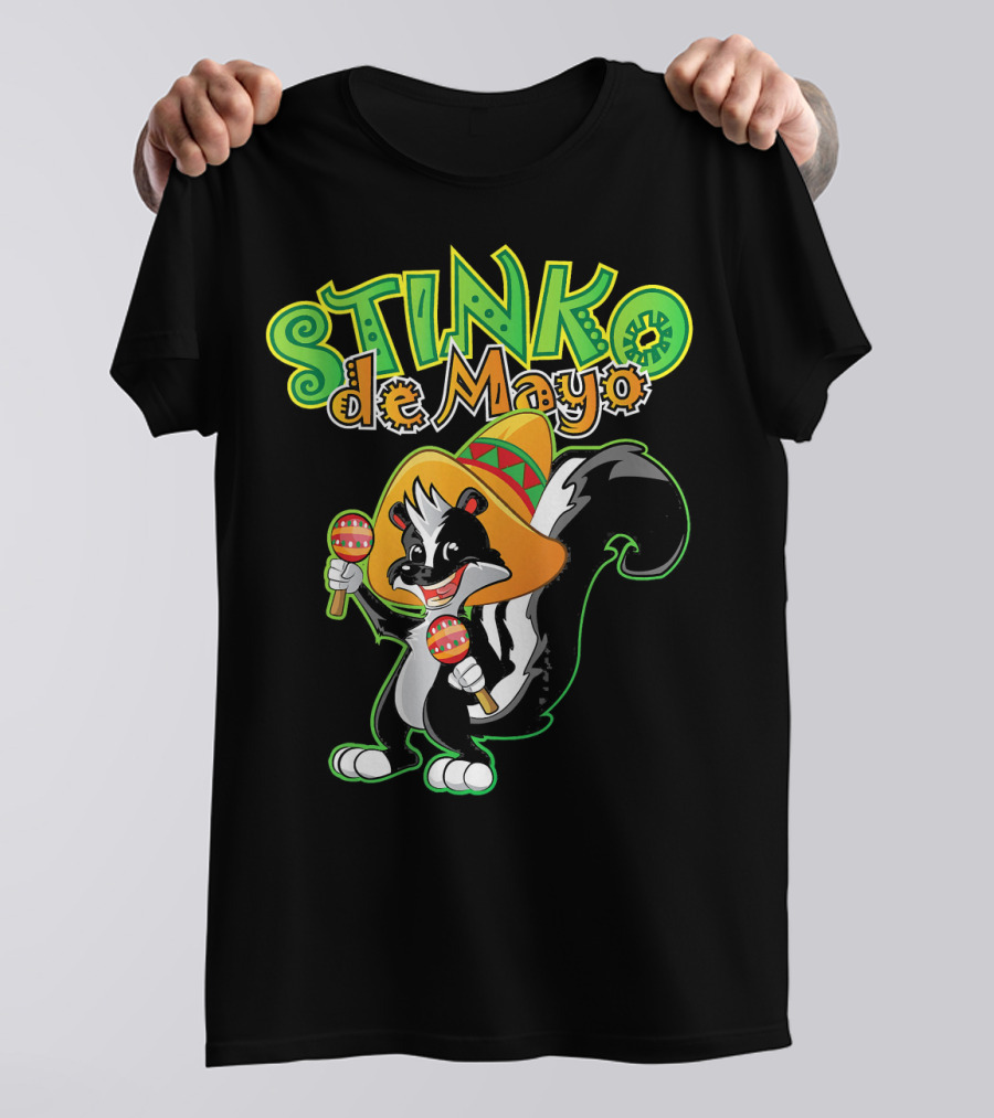 Stinko De Mayo Skunk Funny Mexico T-Shirt