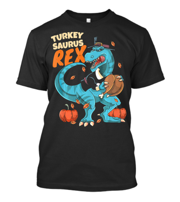 Turkeysaurus Rex Pilgrim Thanksgiving Dinosaur T-Shirt