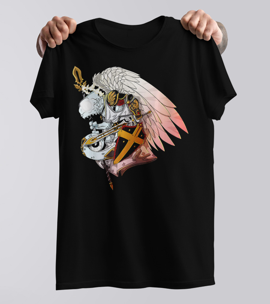 Chameleon Legion Archangel St. Michael Knight With Sword And Shield T-Shirt