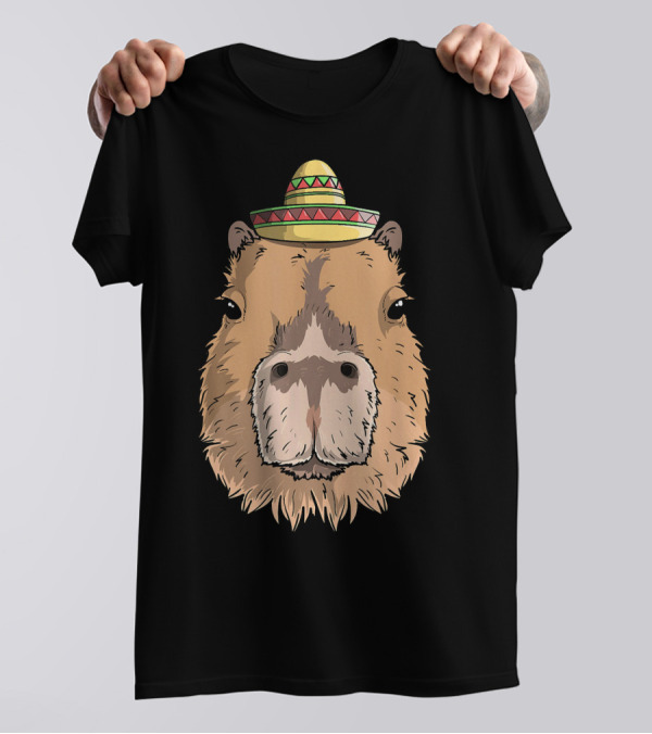 Capybara Sombrero Fiesta Cinco De Mayo T-Shirt
