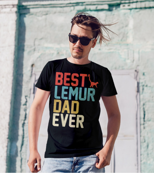 Best LEMUR Dad Ever Vintage Retro T-Shirt