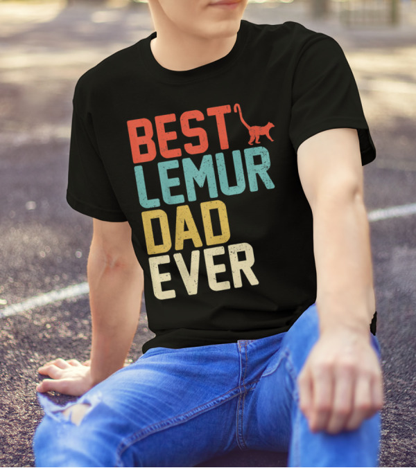 Best LEMUR Dad Ever Vintage Retro T-Shirt