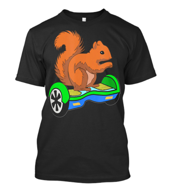 Cute Squirrel Riding Hoverboard Electric Scooter T-Shirt
