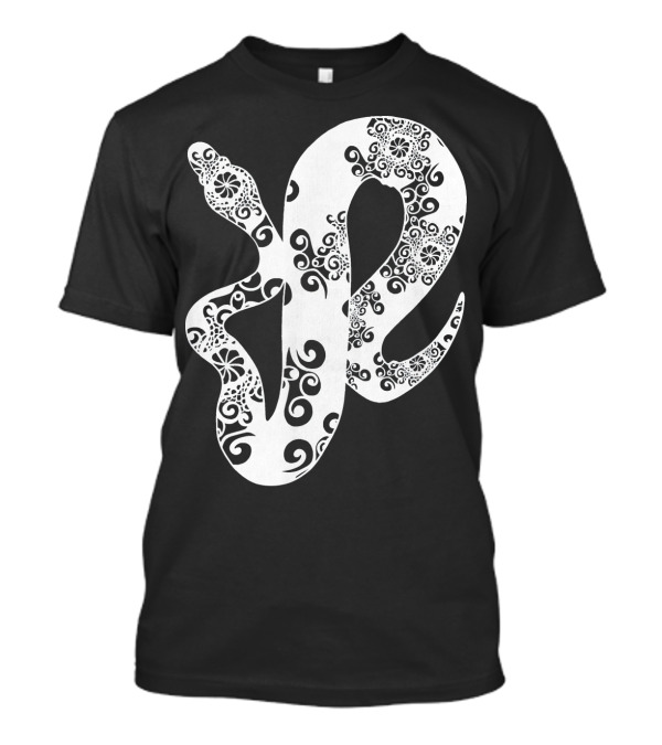 Boho Spiral Pattern Ball Python T-Shirt