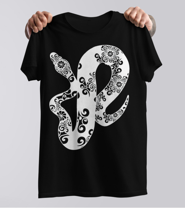 Boho Spiral Pattern Ball Python T-Shirt