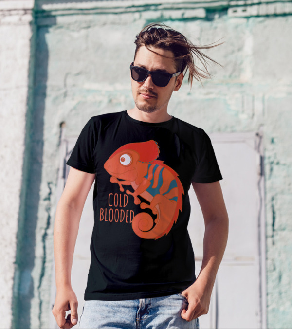 Cold Blooded Chameleon Cute Art Chamel T-Shirt