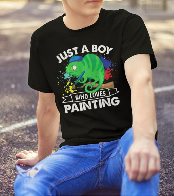 Just A Boy Who Loves Painting T-Shirt