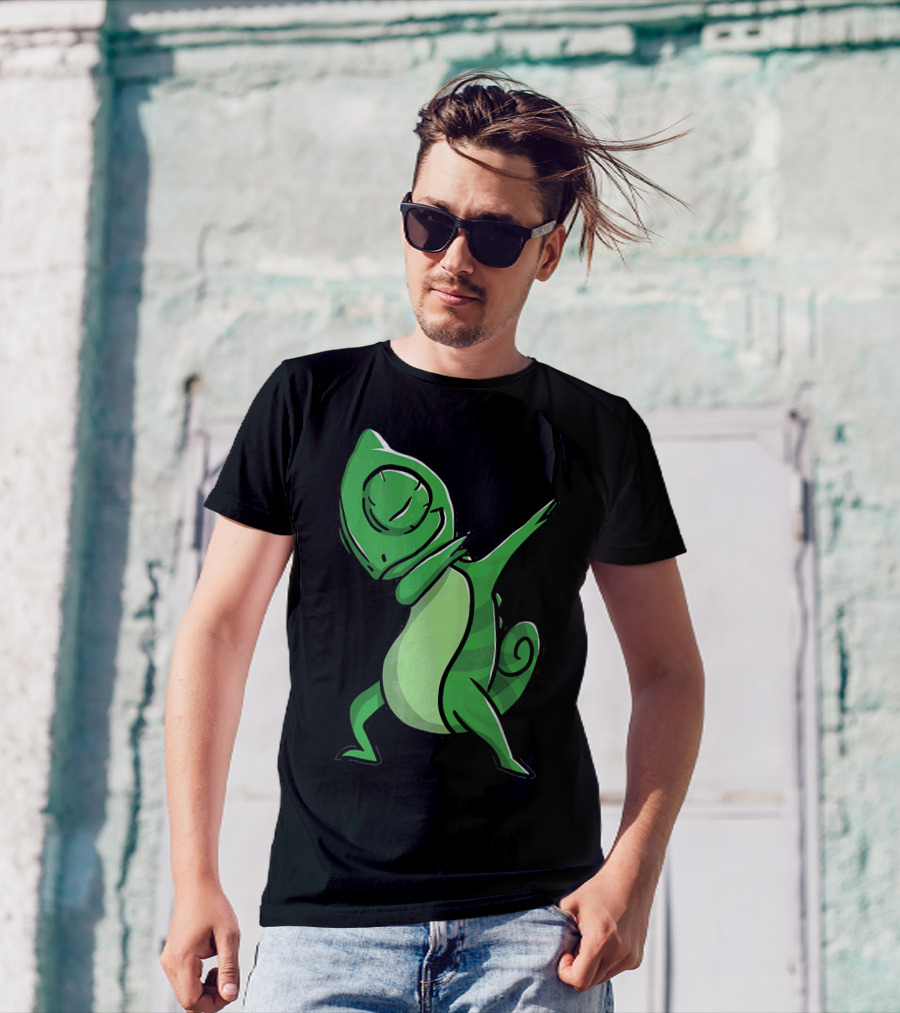 Dabbing Chameleon Kids Dabbing Chameleon T-Shirt