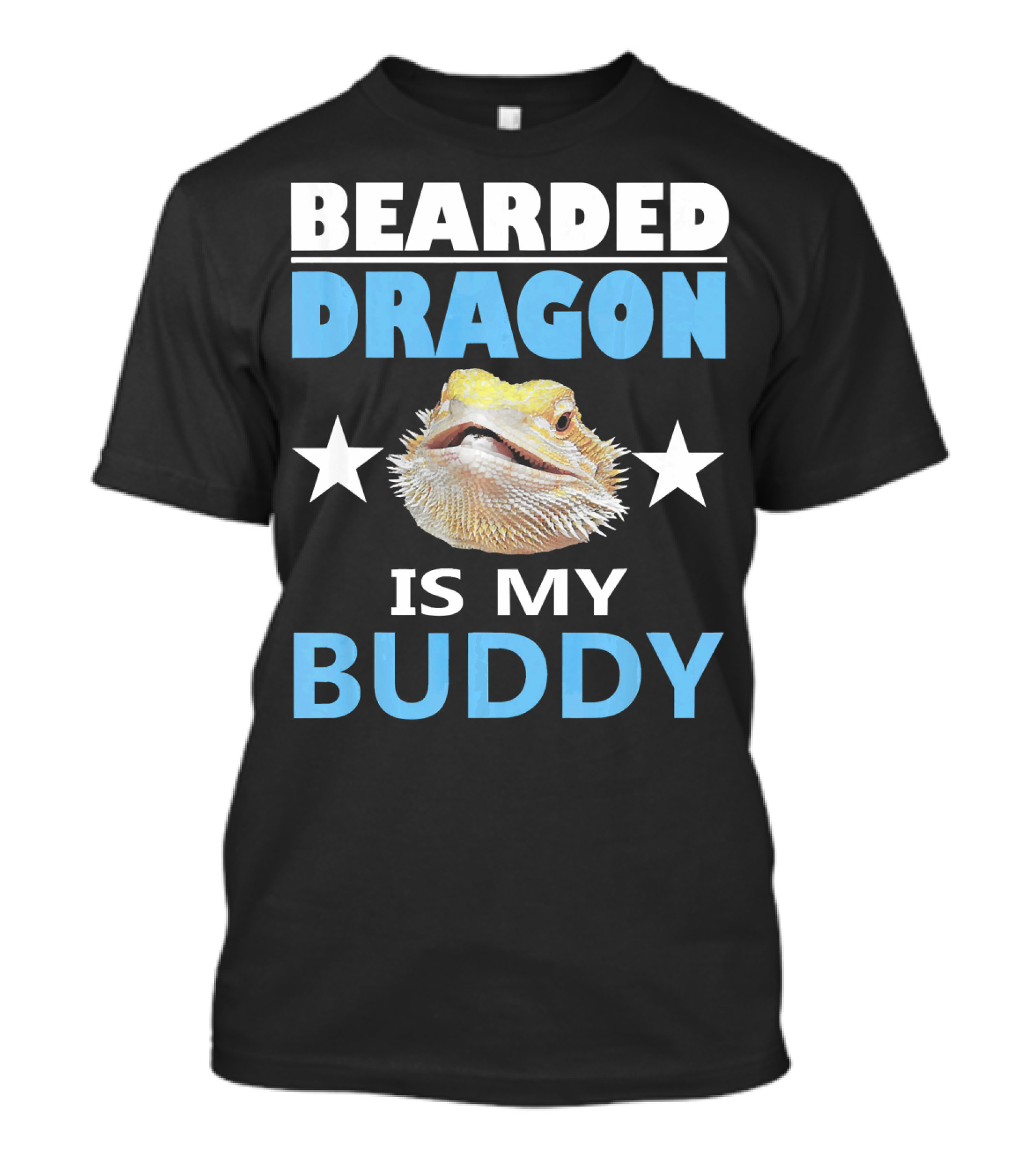 Bearded Dragon Is My Buddy Stars And Smiling Lizard T-Shirt