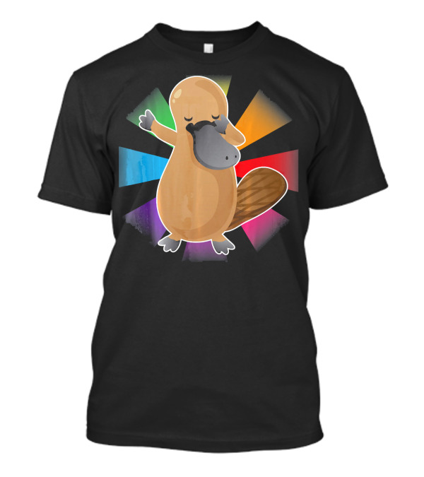 Dabbing Platypus Rainbow Dance T-Shirt
