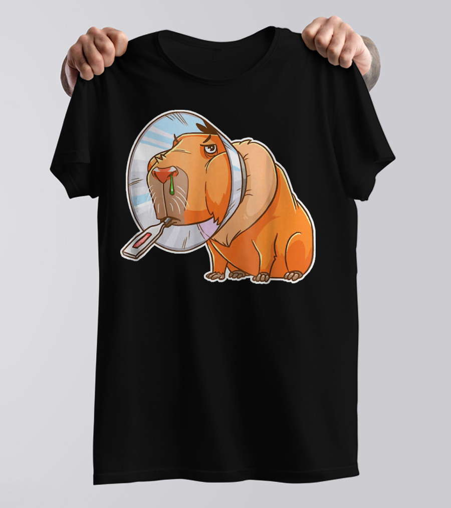 Sick Capybara With Cute Guinea Pig Appearance T-Shirt