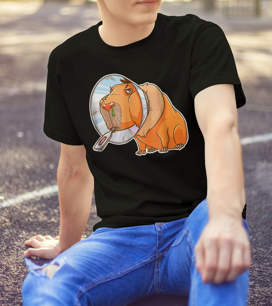 Sick Capybara With Cute Guinea Pig Appearance T-Shirt