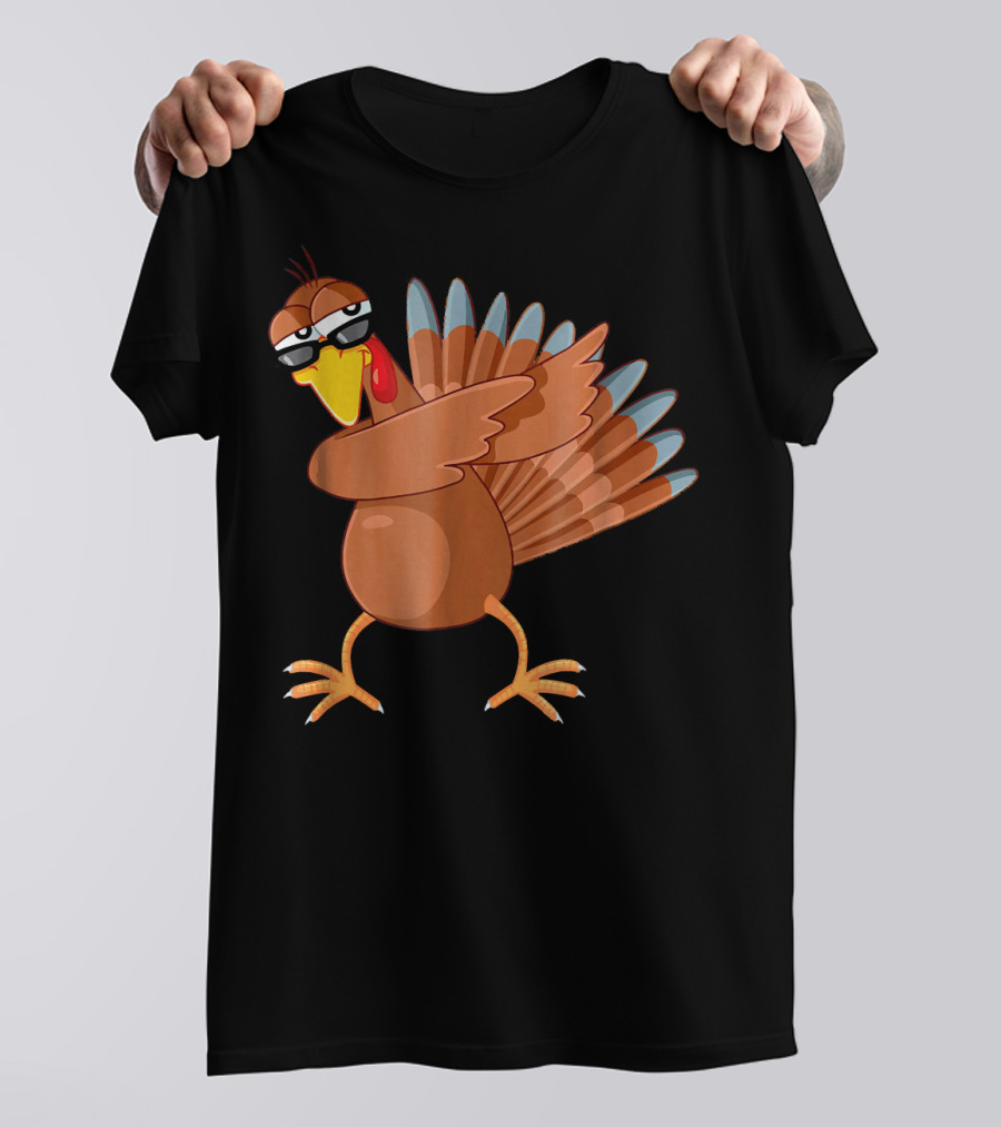 Dabbing Turkey Thanksgiving Party Fun T-Shirt
