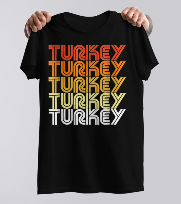 Turkey Cool Retro Vintage Style Thanksgiving T-Shirt