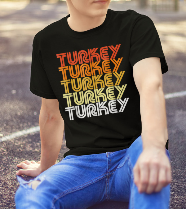 Turkey Cool Retro Vintage Style Thanksgiving T-Shirt