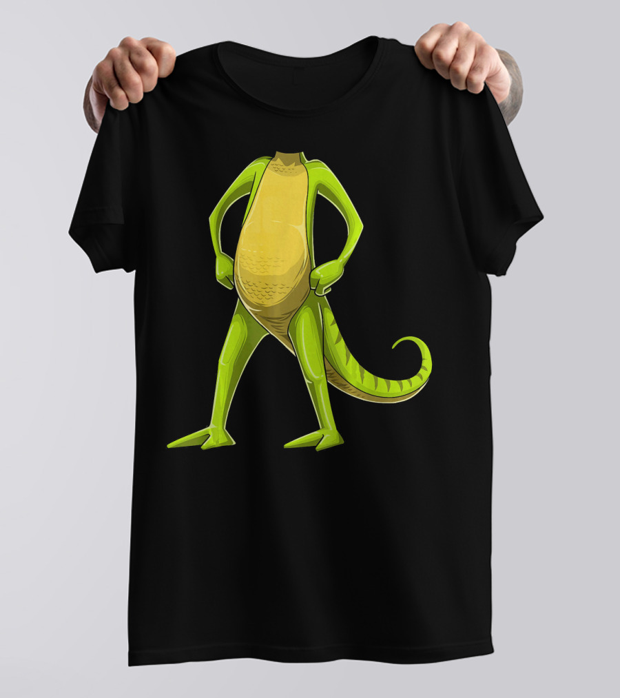 Chameleon Costume Green Headless Body T-Shirt