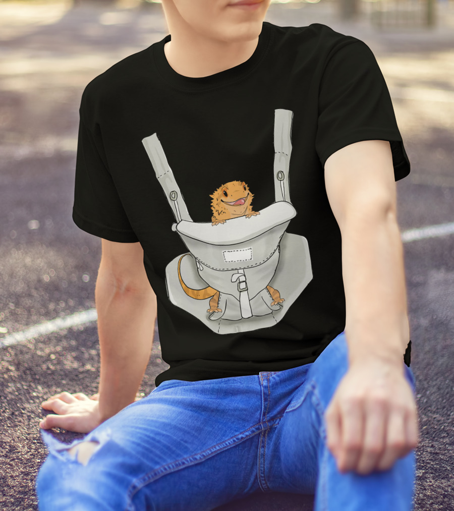 Bearded Dragon In A Baby Carrier T-Shirt