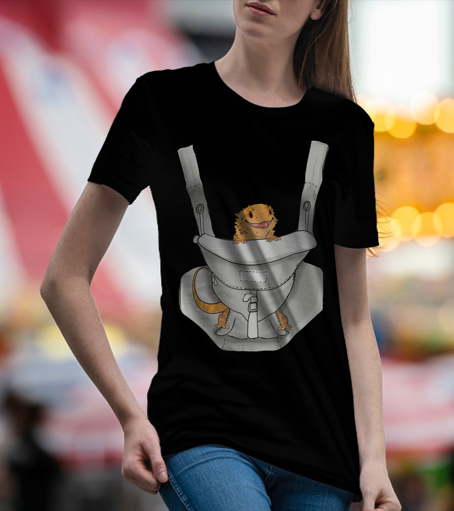 Bearded Dragon In A Baby Carrier T-Shirt