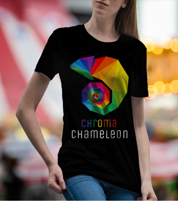 Chroma Chameleon Colorful Geometric Fibonacci Rainbow T-Shirt