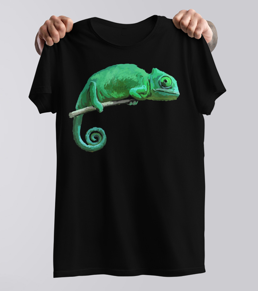 Chameleon Chamaeleon Lizard Green Reptile T-Shirt
