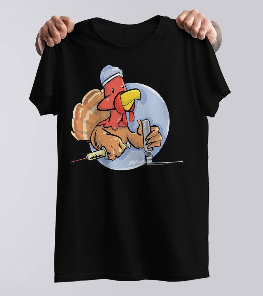 Anesthesia Intubating Turkey Thanksgiving Nurse T-Shirt