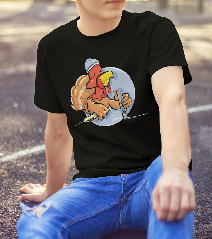 Anesthesia Intubating Turkey Thanksgiving Nurse T-Shirt