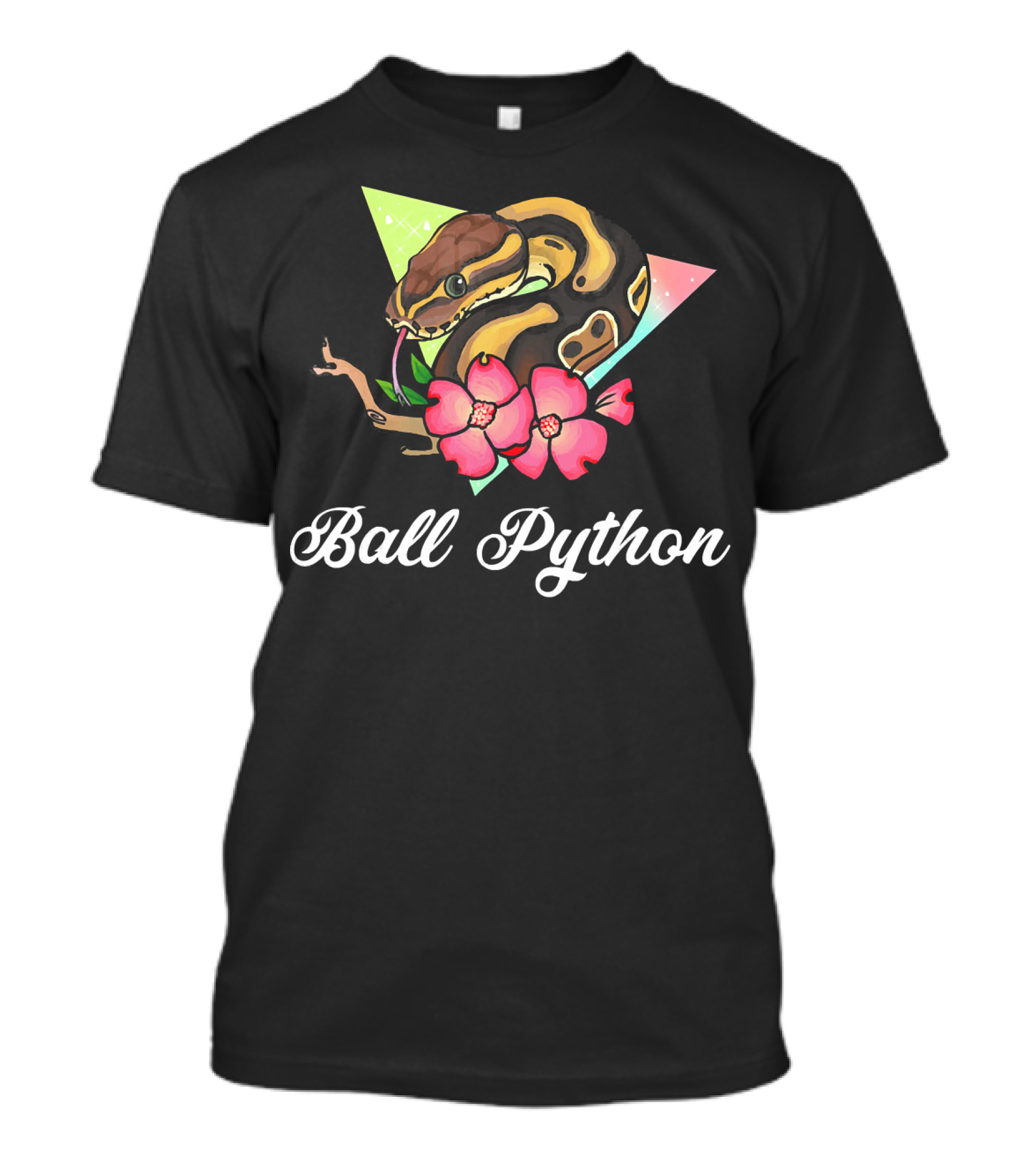 Ball Python Flower Triangle T-Shirt