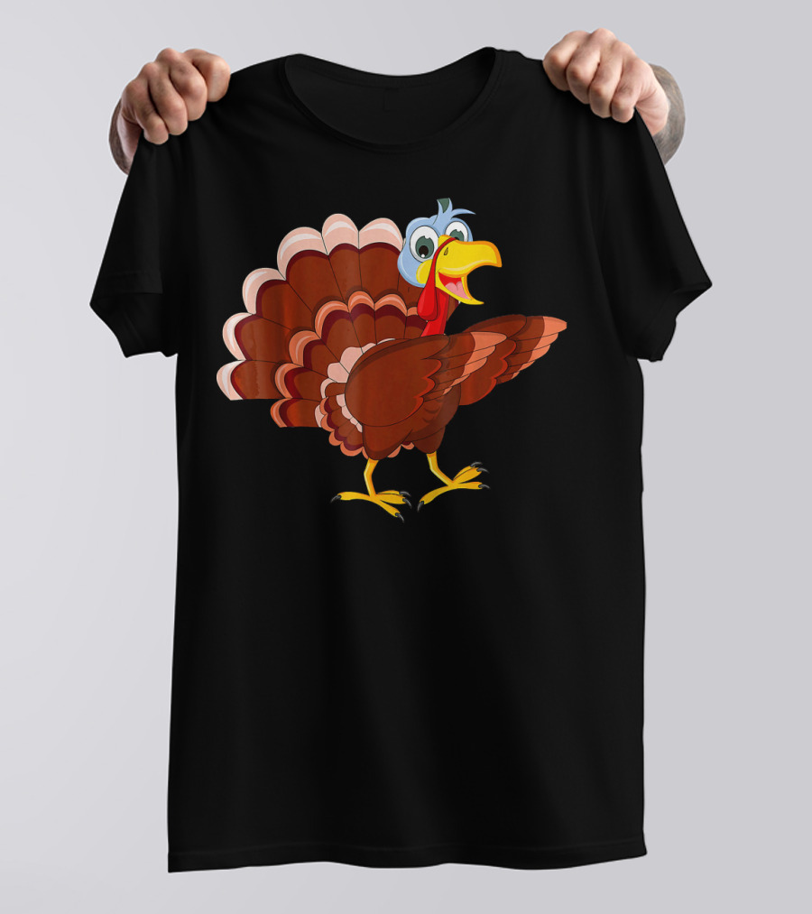 Dabbing Turkey Thanksgiving Funny Piligrim T-Shirt