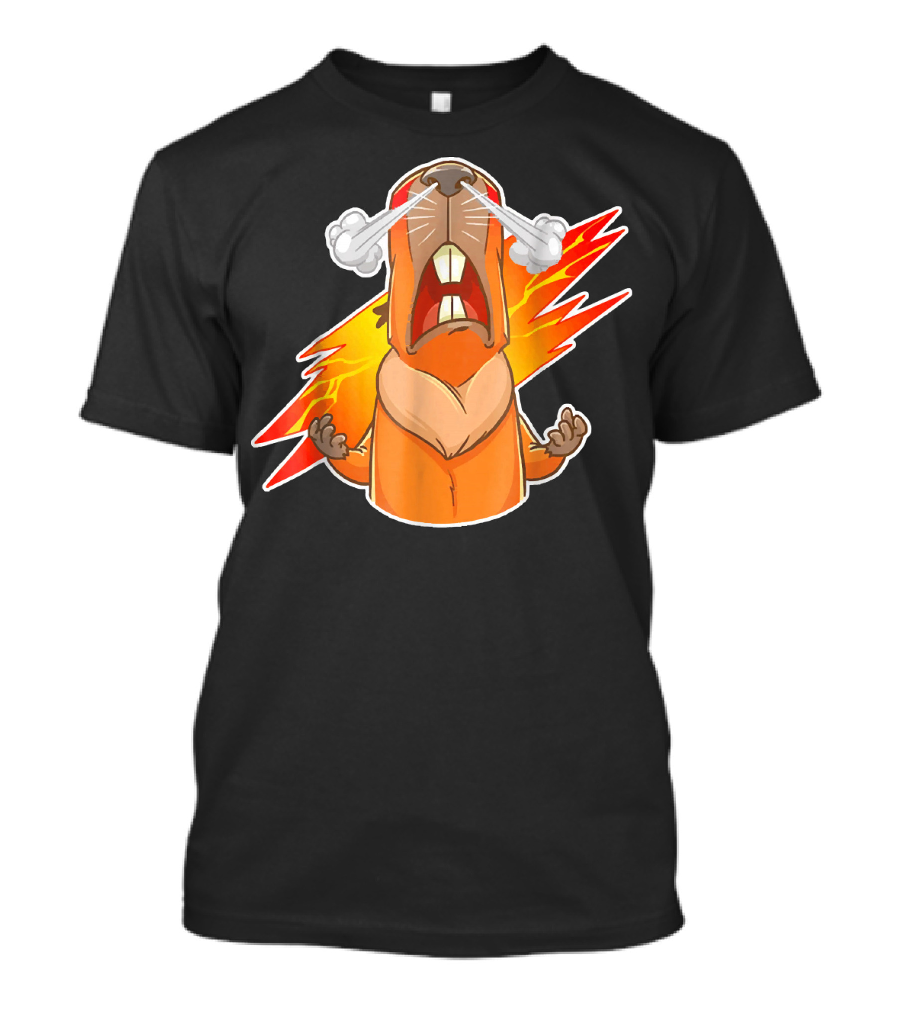 Capybara Angry Cute Guinea Pig Anime Explosion T-Shirt