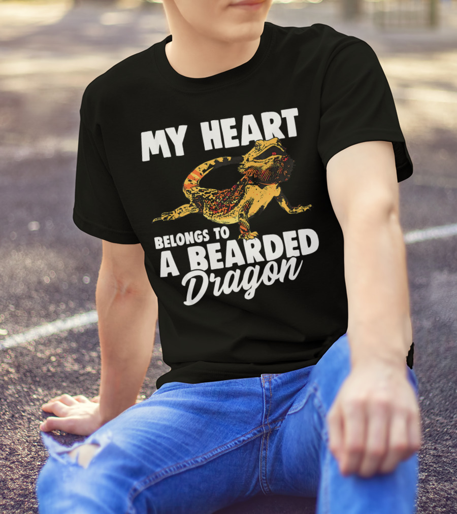 MY HEART BELONGS TO A BEARDED DRAGON T-Shirt
