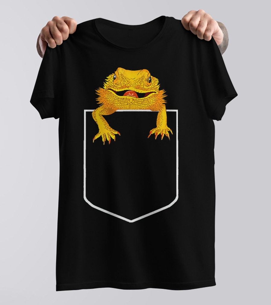 Bearded Dragon Pocket Beardie Funny Herp Lizard T-Shirt