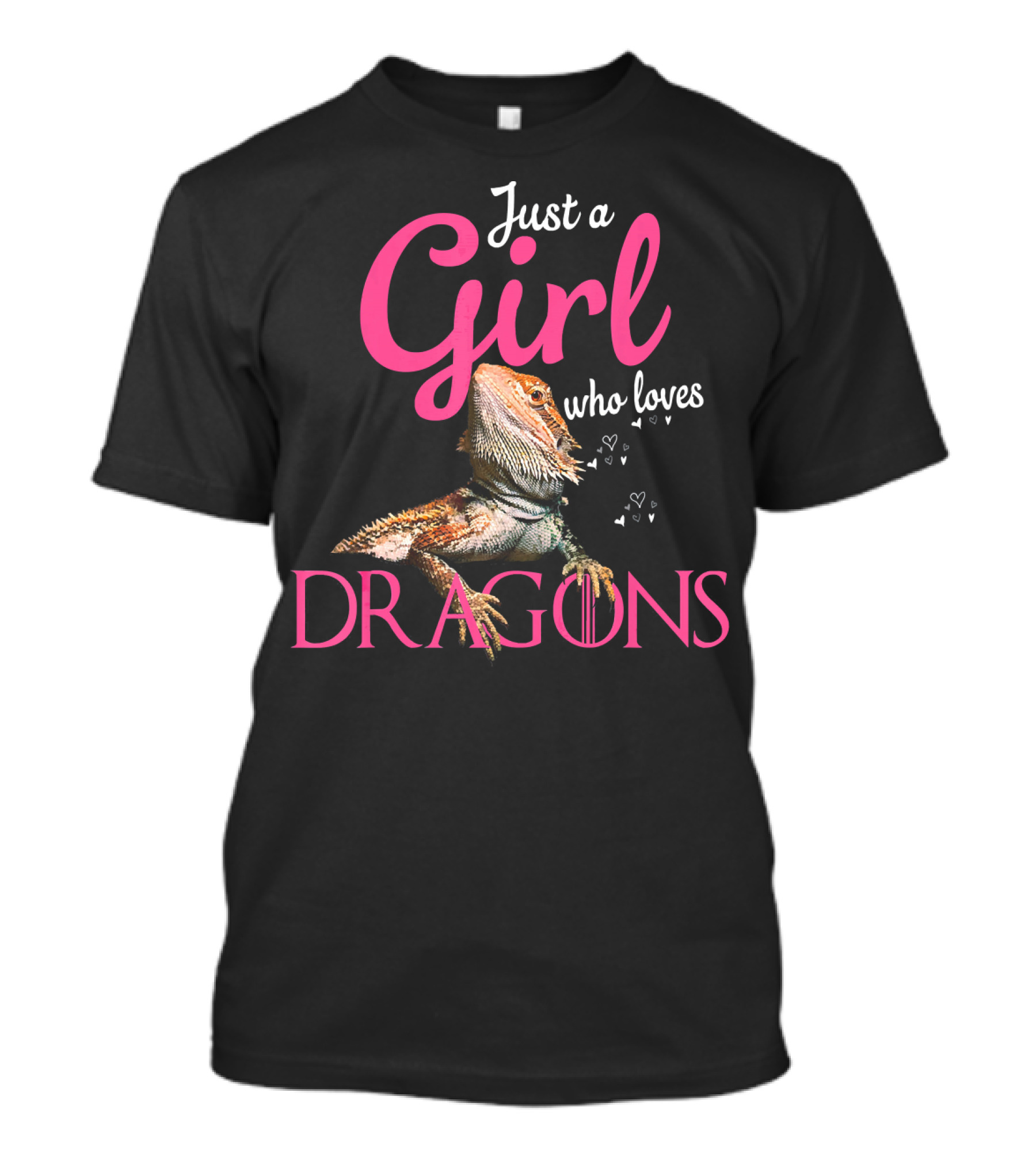 Just A Girl Who Loves Dragons Bearded T-Shirt