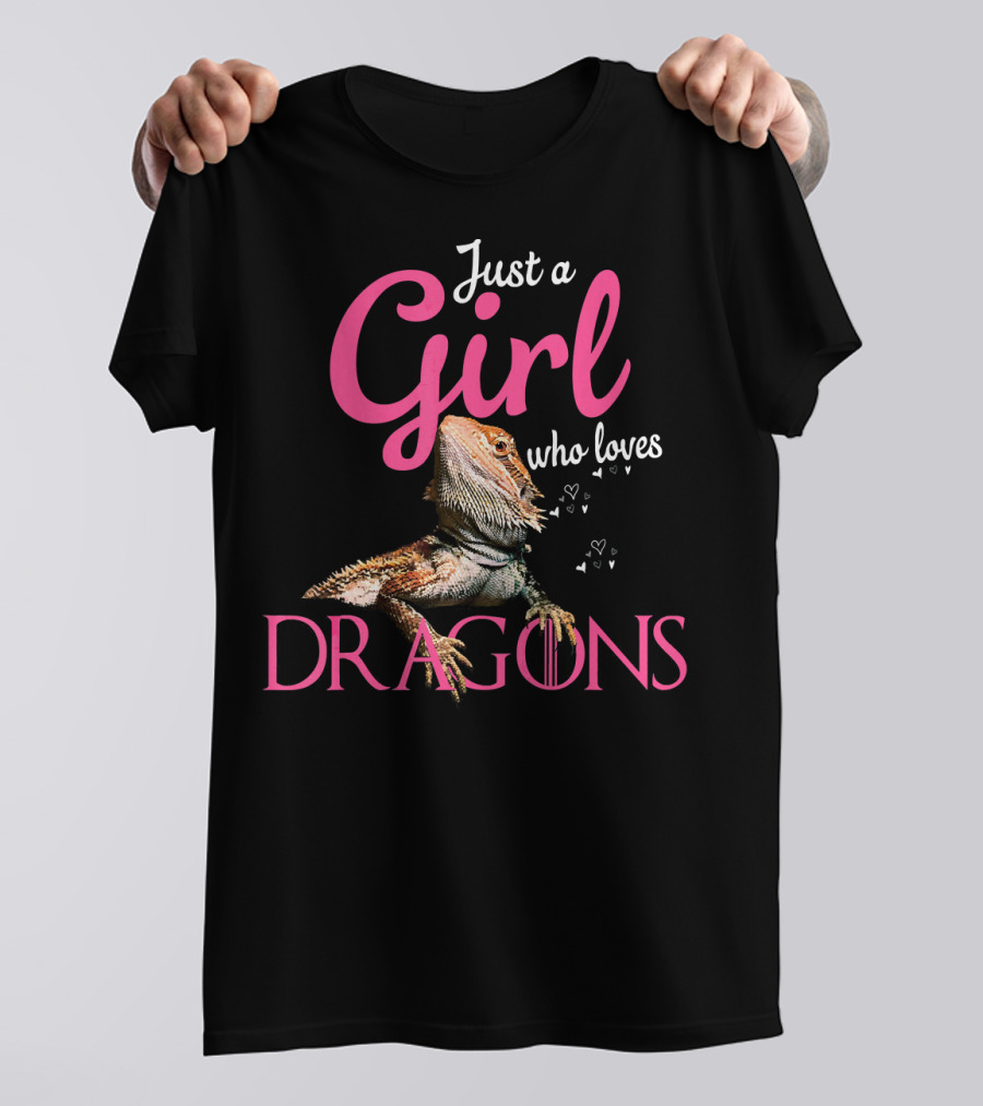 Just A Girl Who Loves Dragons Bearded T-Shirt