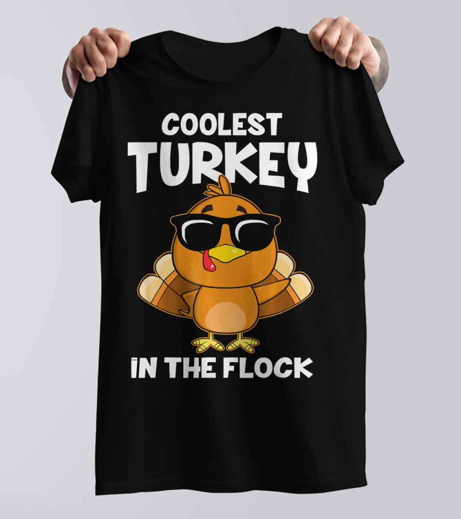 Coolest Turkey In The Flock Wearing Sunglasses T-Shirt
