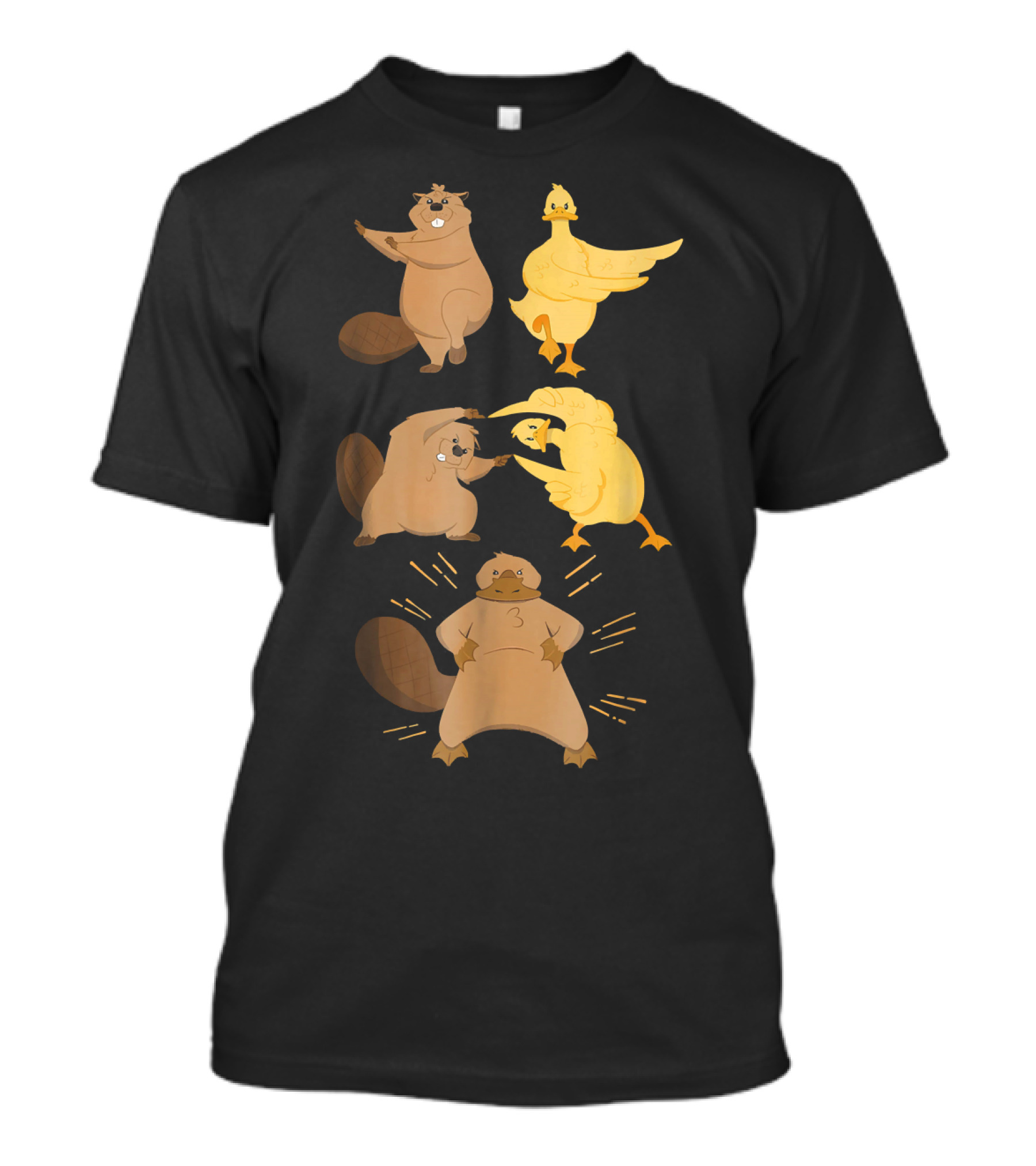 Beaver And Duck Fusion Dance Transformation Sequence T-Shirt