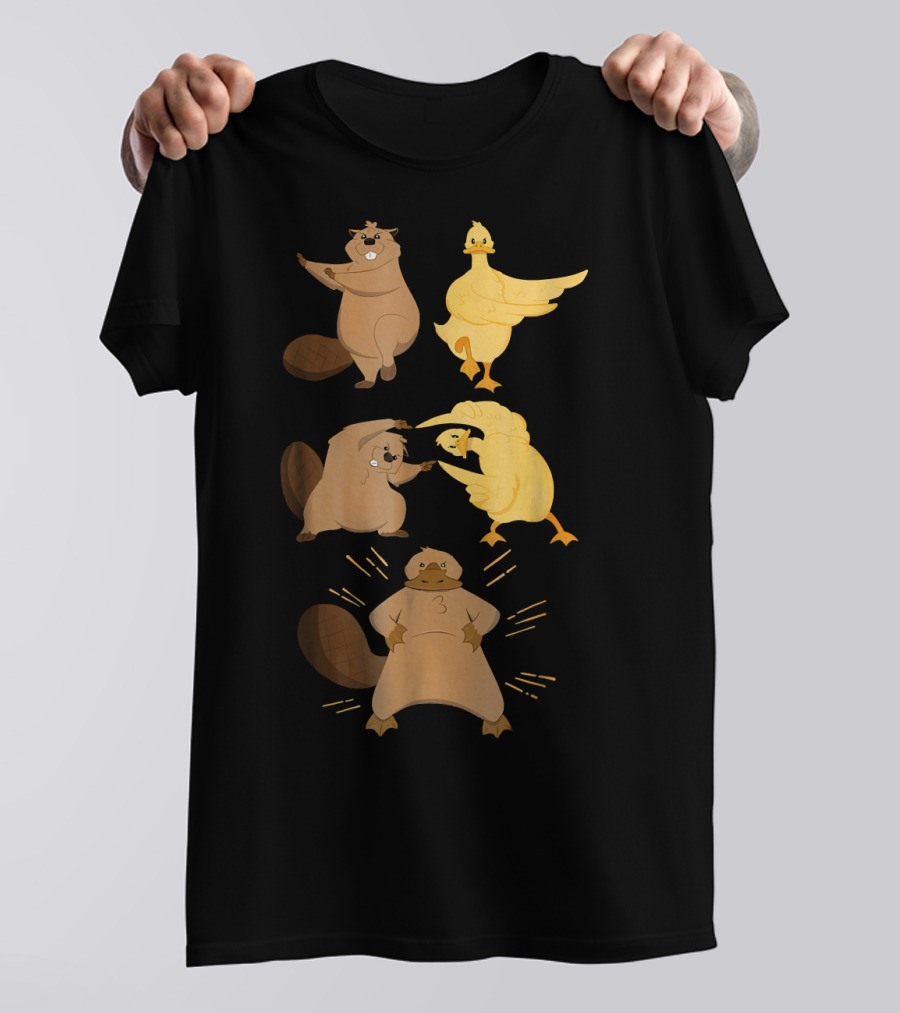 Beaver And Duck Fusion Dance Transformation Sequence T-Shirt