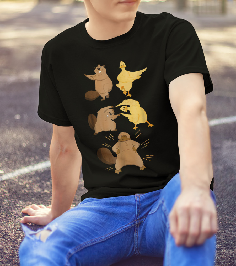 Beaver And Duck Fusion Dance Transformation Sequence T-Shirt