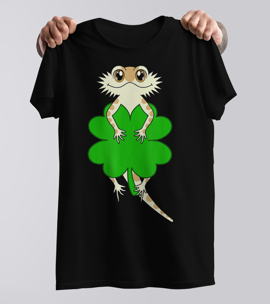 Bearded Dragon St Patricks Day Shamrock Luck T-Shirt