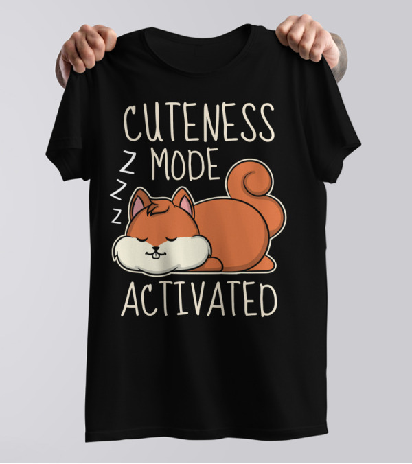Cuteness Mode Activated Sleeping Squirrel Drawing ZZZ T-Shirt