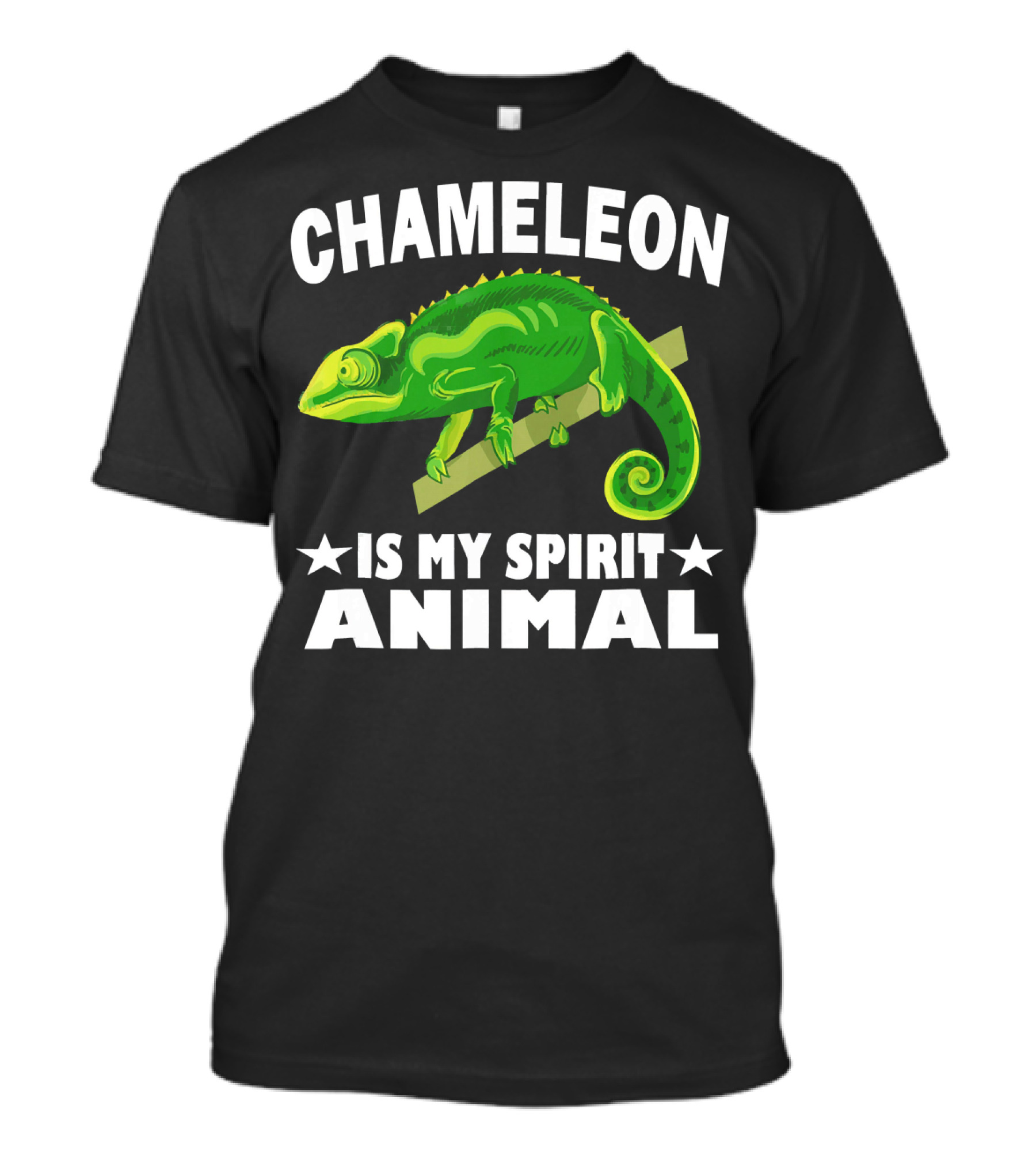 Chameleon Is My Spirit Animal With Green Lizard And Stars T-Shirt